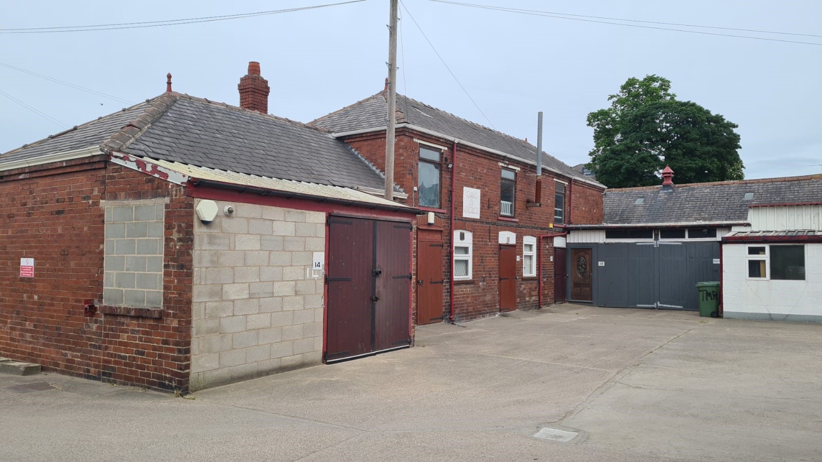 Brick workshop buildings at Massarella’s Yard